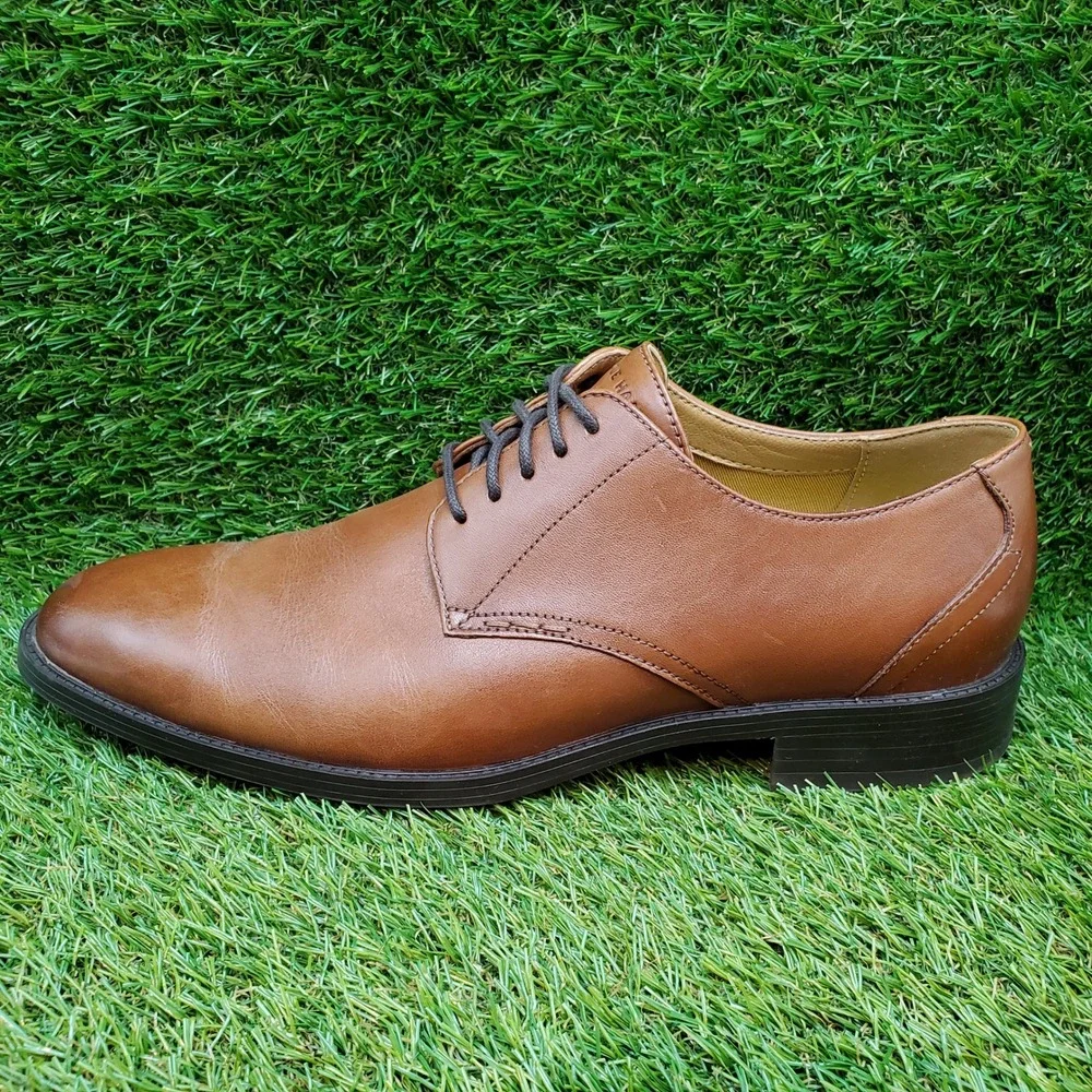 Cole Haan Hawthorne Plain Oxford SIZE 8.5 Men's Leather Dress Shoes British Tan